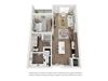 West 38 Apartments One Bedroom One Bathroom A Floor Plan
